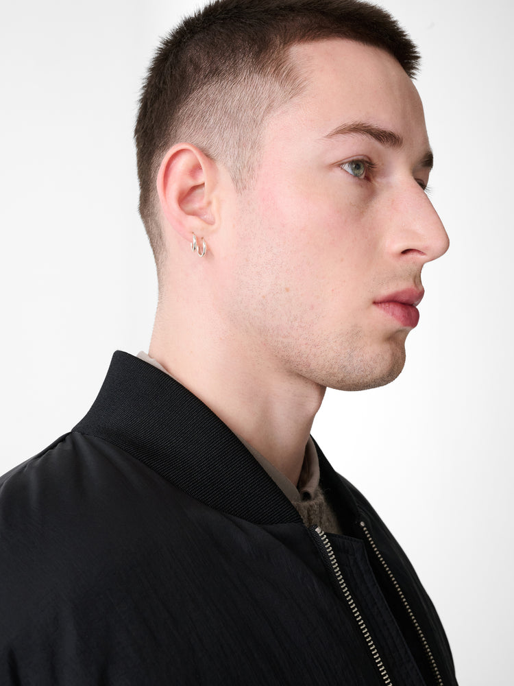 FRYE DOWN BOMBER JACKET IN BLACK