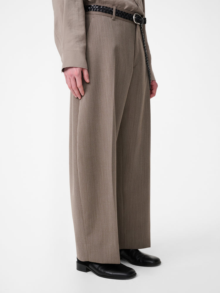 FUME TAILORD PANT IN BARK MELANGE