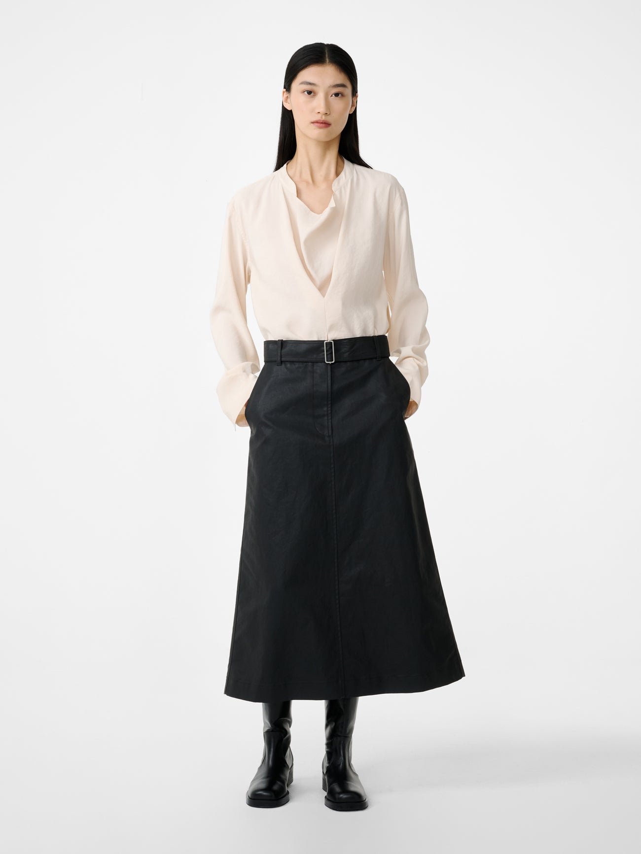GRASSE SKIRT IN COAL