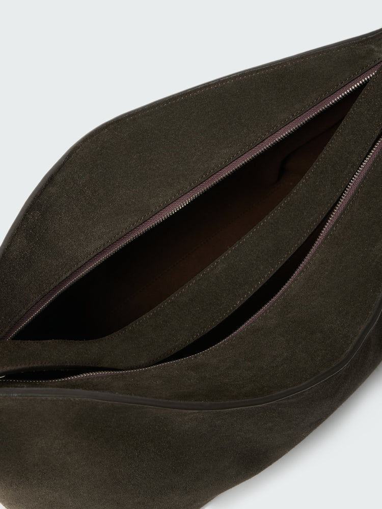 HAGU SUEDE BAG IN EBONY