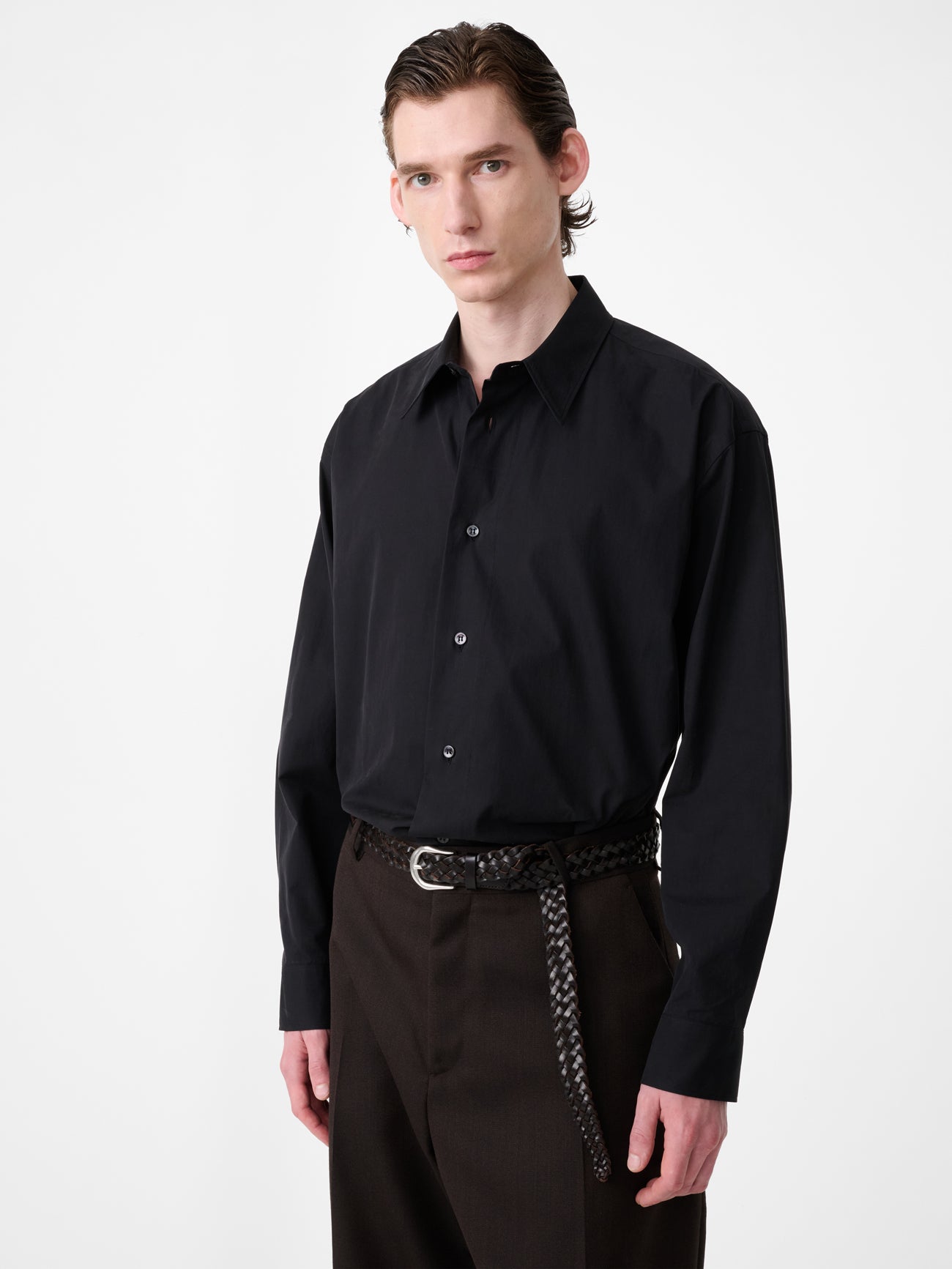 HAL COTTON SHIRT IN BLACK