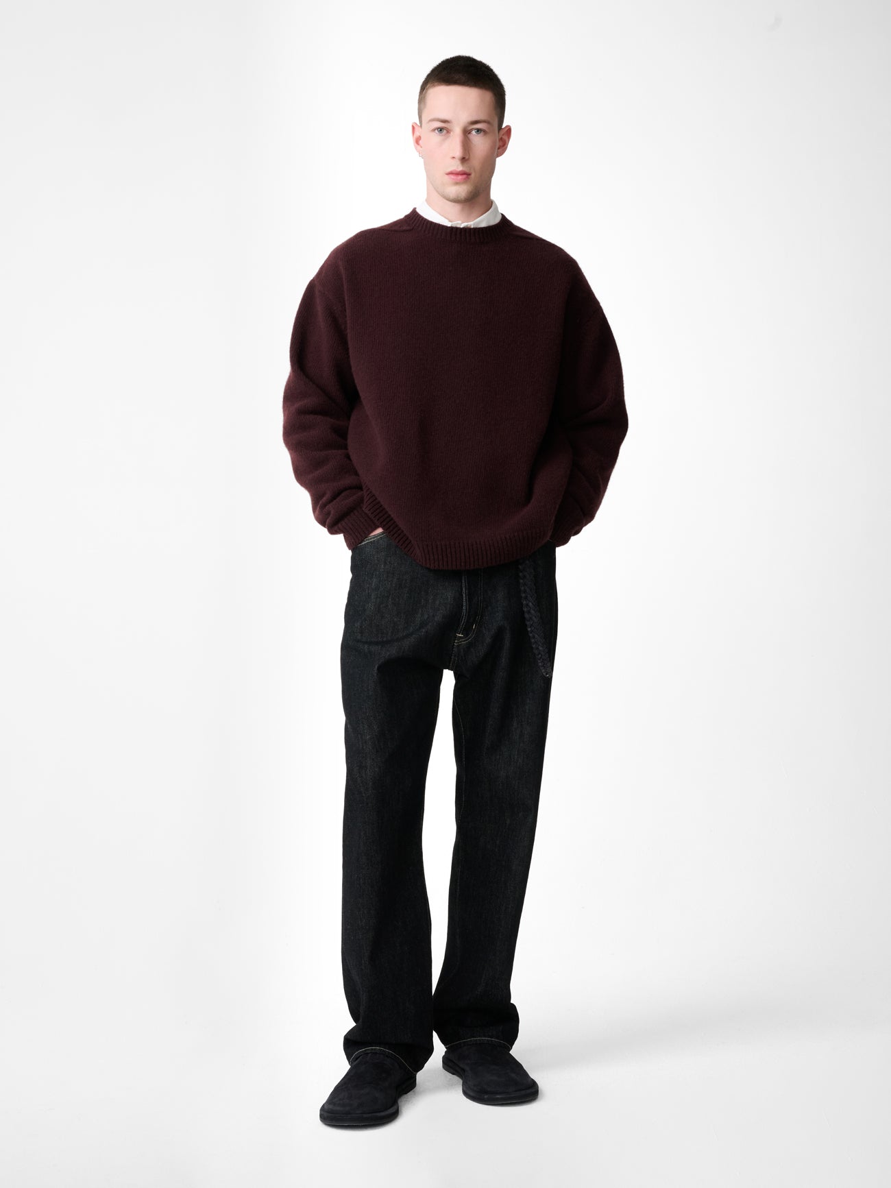 HEMYL KNIT IN BLACK GRAPE