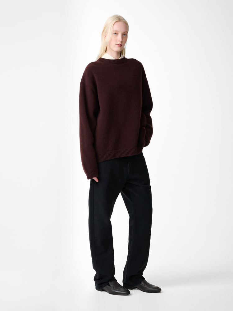 HEMYL KNIT IN BLACK GRAPE