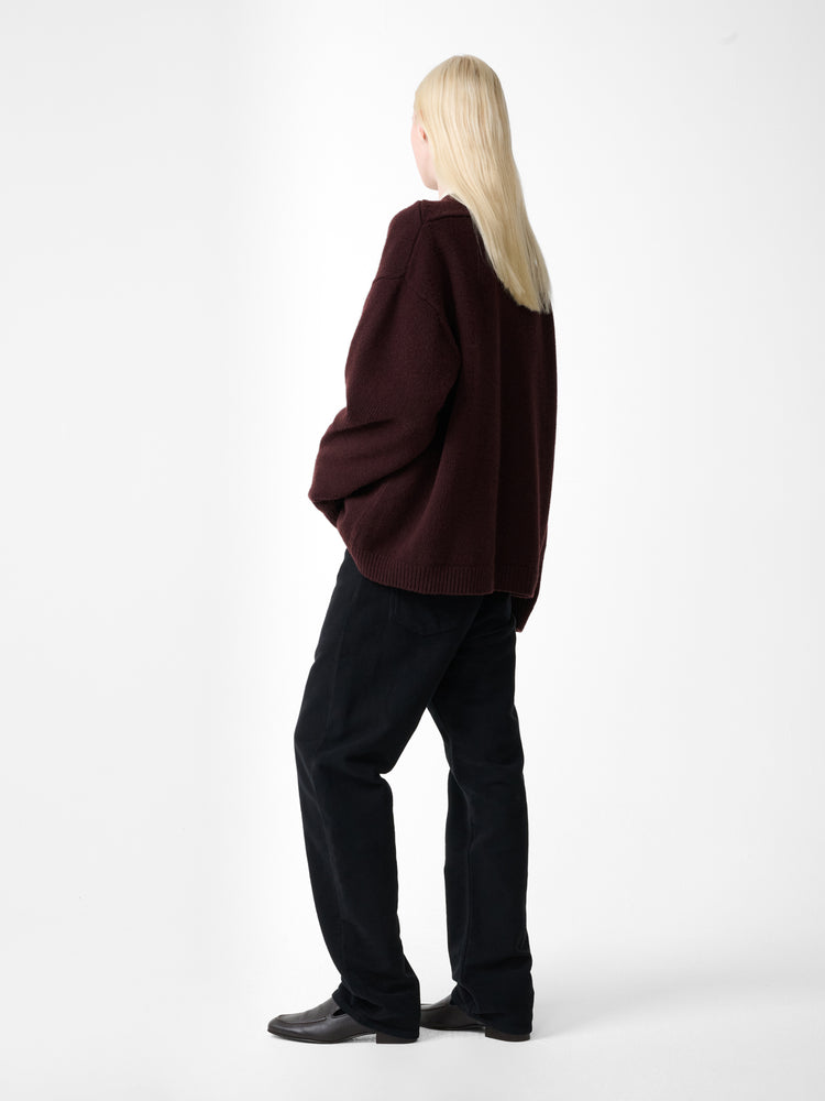 HEMYL KNIT IN BLACK GRAPE