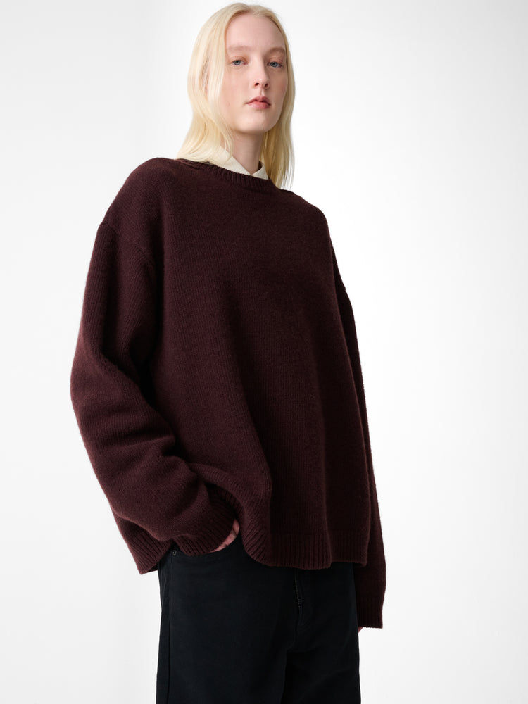 HEMYL KNIT IN BLACK GRAPE