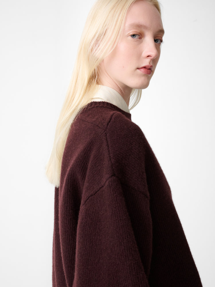 HEMYL KNIT IN BLACK GRAPE