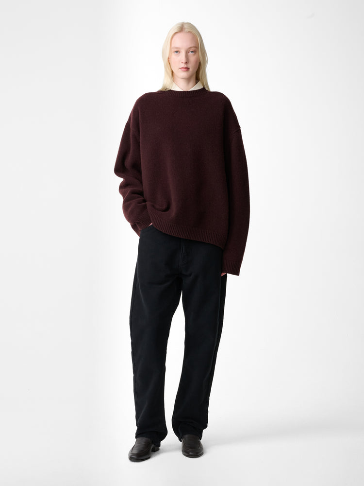 HEMYL KNIT IN BLACK GRAPE