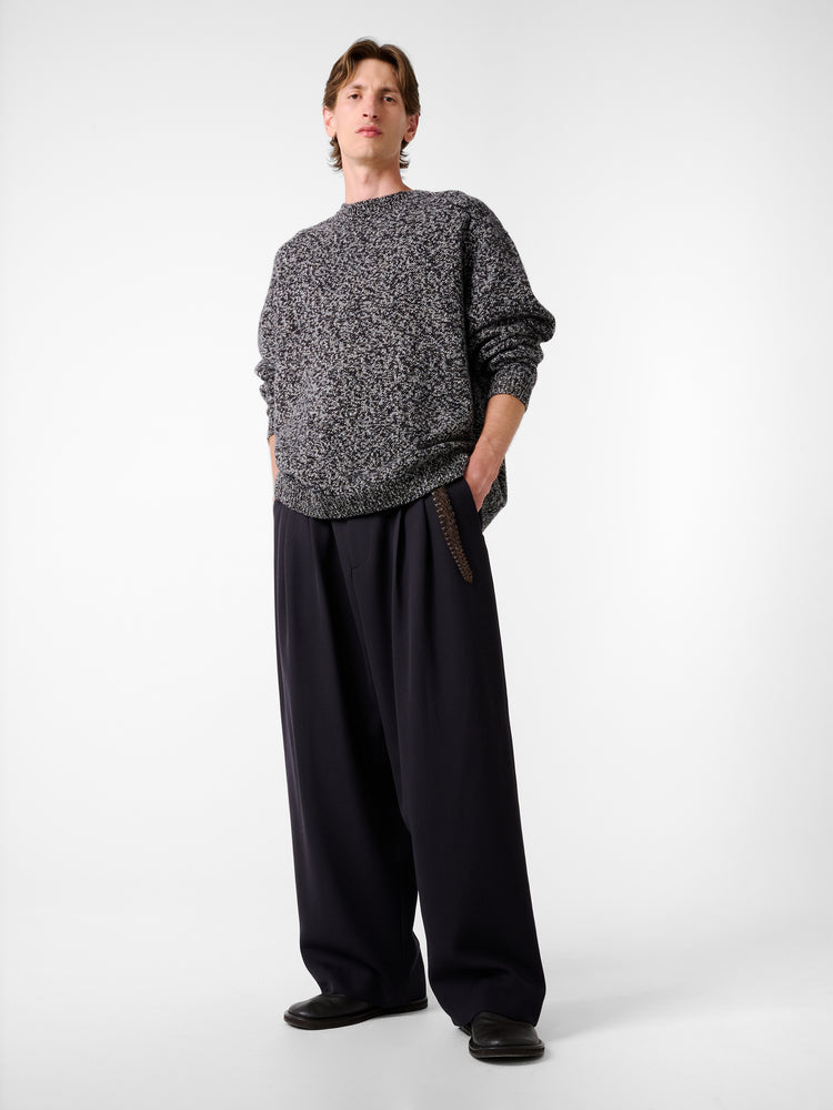 HEMYL KNIT IN NAVY MOULINE