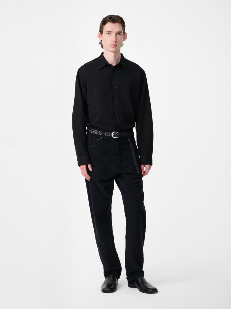 HITHE LINEN SHIRT IN BLACK