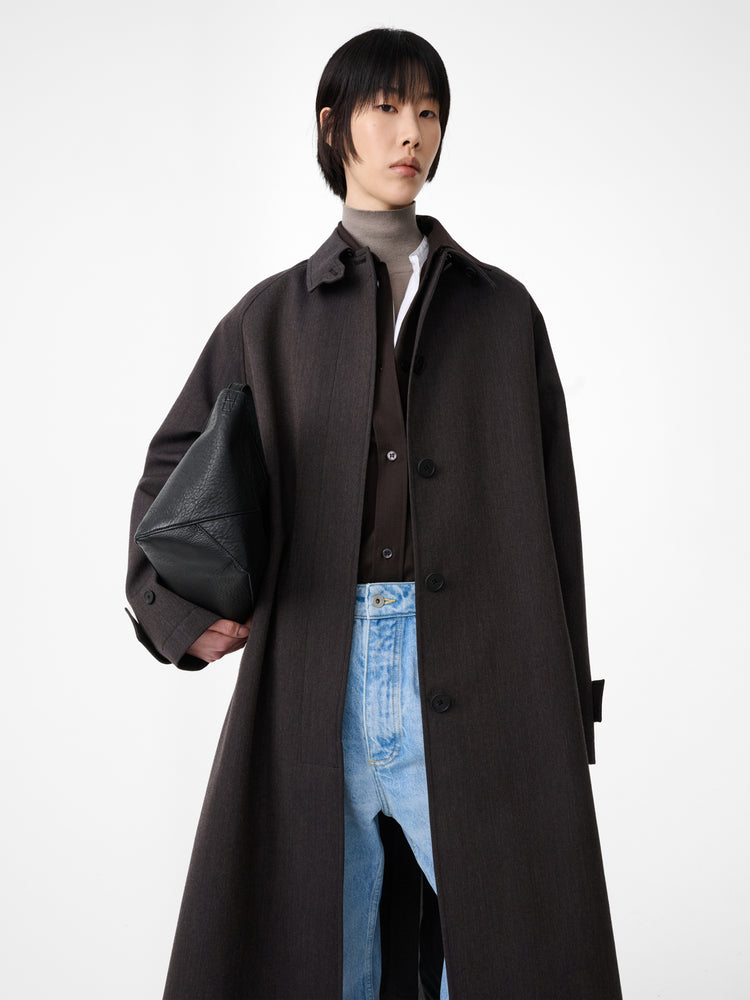HOLIN TRENCH COAT IN BROWN MARL
