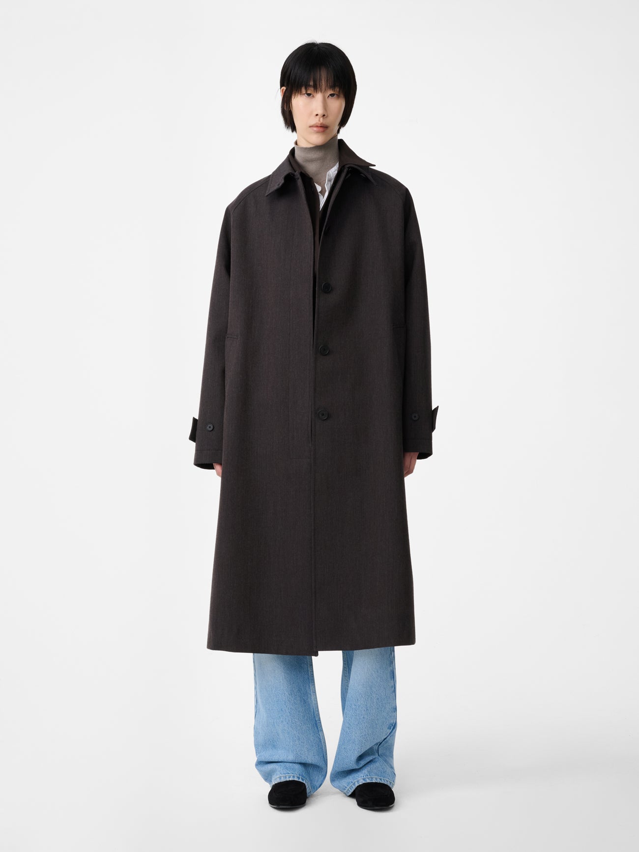 HOLIN TRENCH COAT IN BROWN MARL
