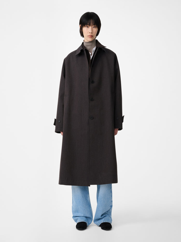 HOLIN TRENCH COAT IN BROWN MARL