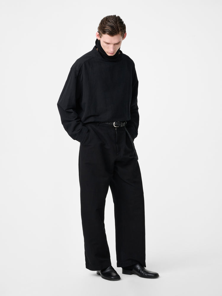 HOLKHAM LINEN SHIRT IN BLACK