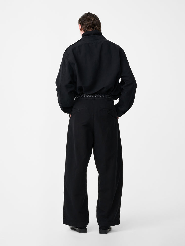 HOLKHAM LINEN SHIRT IN BLACK