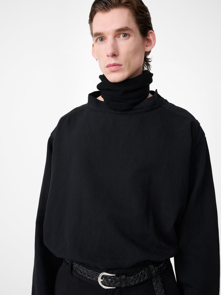 HOLKHAM LINEN SHIRT IN BLACK