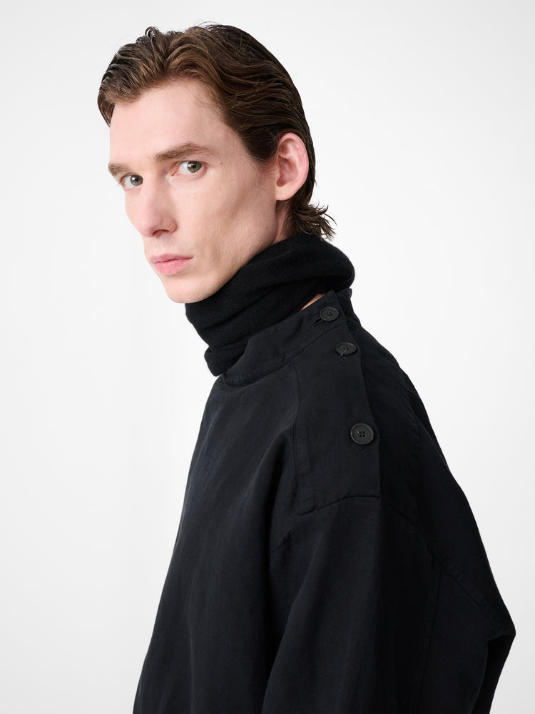HOLKHAM LINEN SHIRT IN BLACK