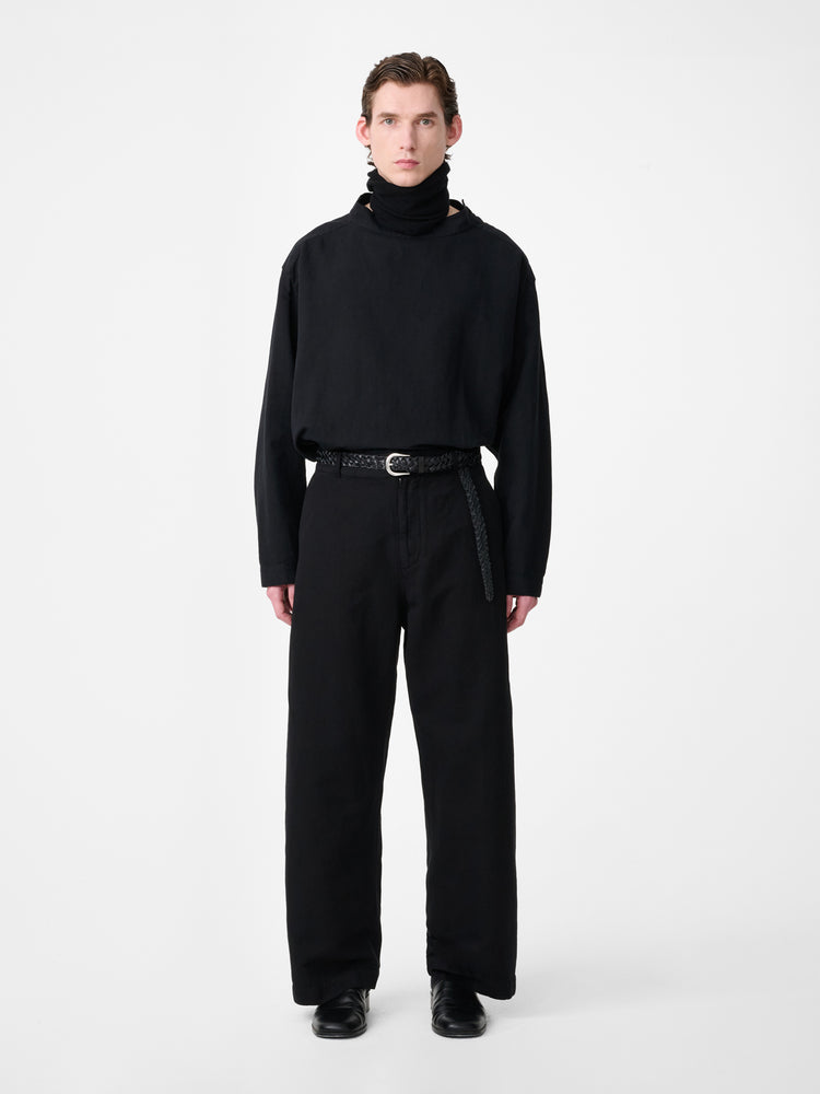 HOLKHAM LINEN SHIRT IN BLACK