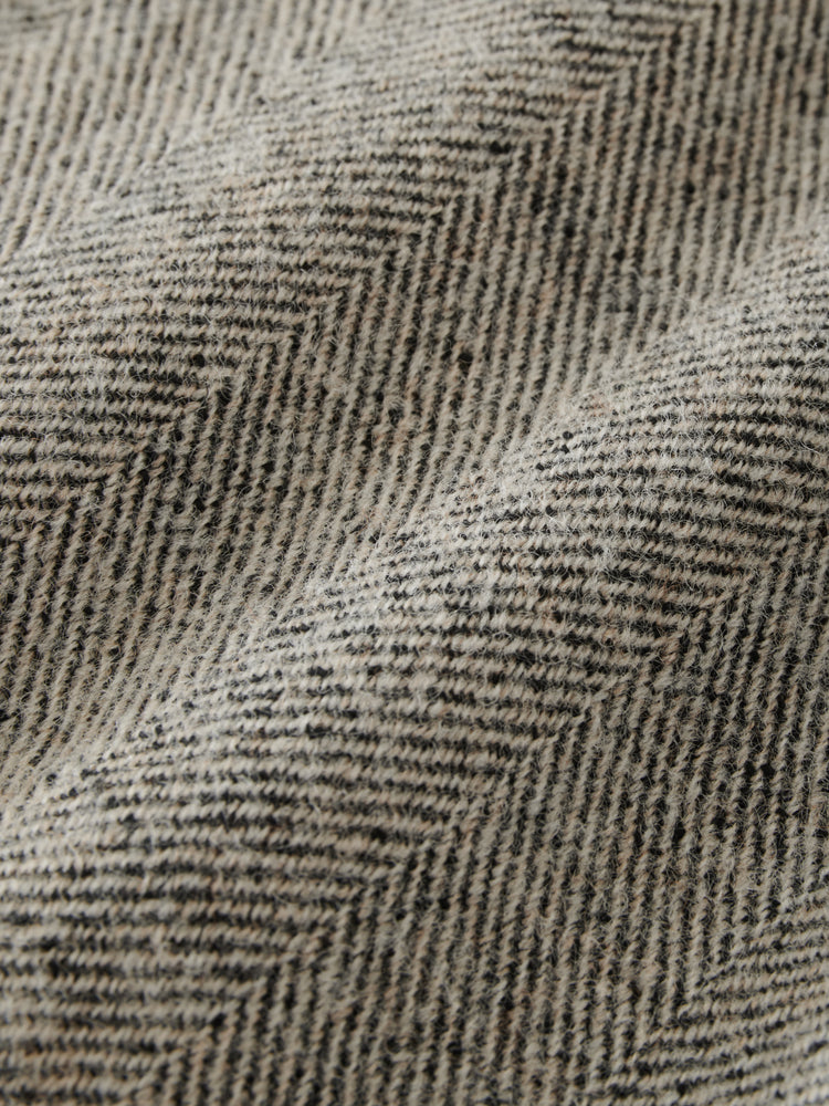 HOWTH WOOL JACKET IN BLACK / WHITE