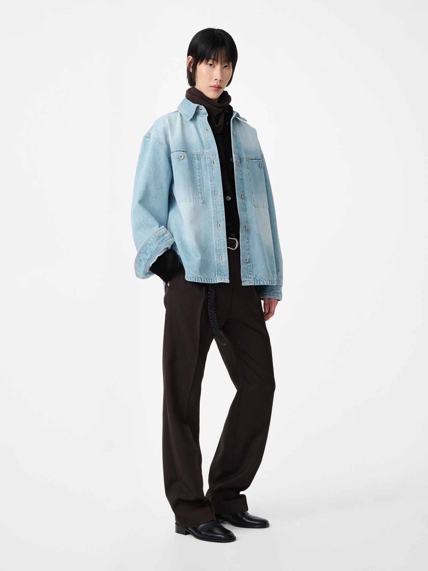 JORIS DENIM SHIRT IN BLEACHED WASH