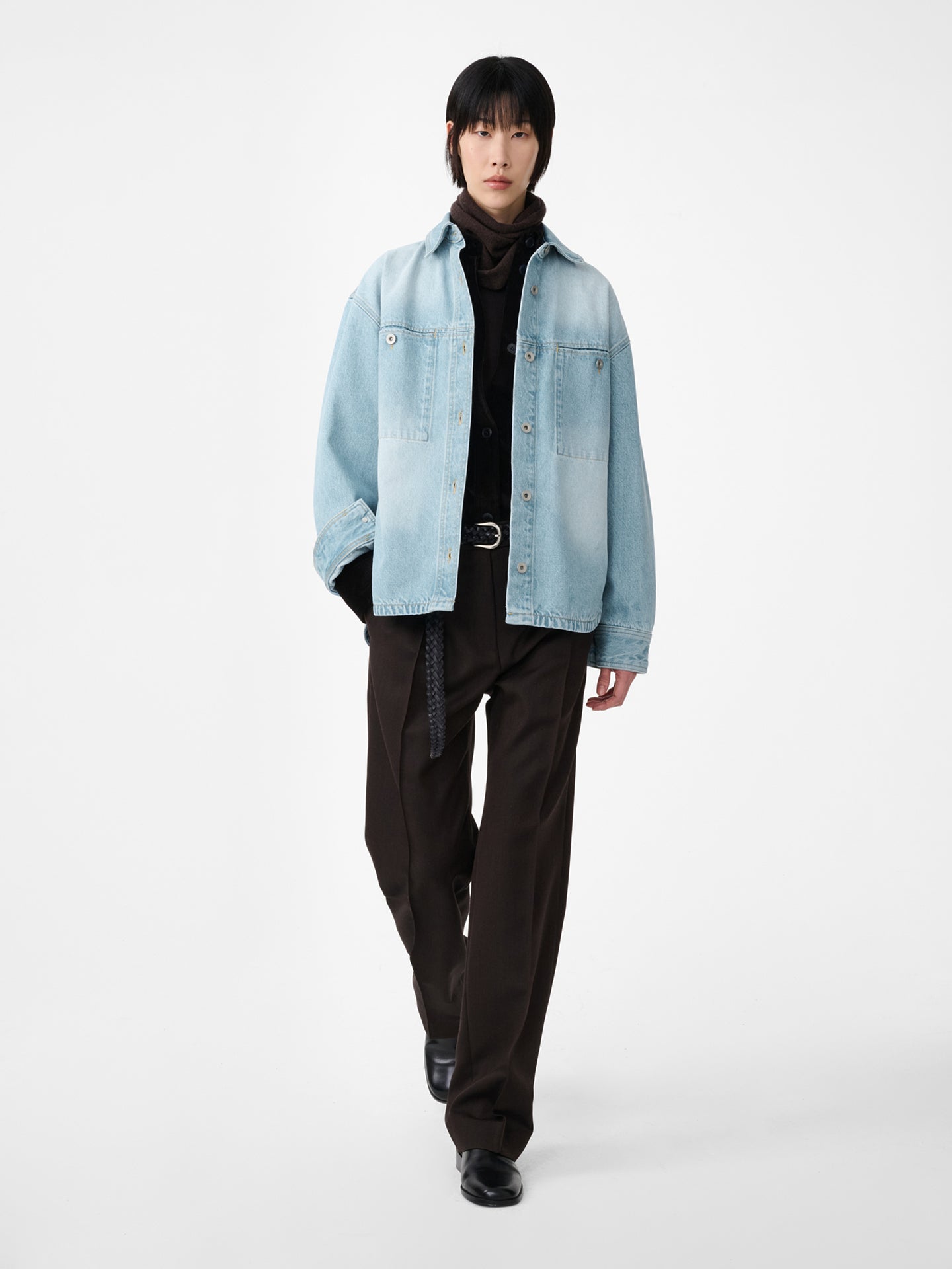 JORIS DENIM SHIRT IN BLEACHED WASH