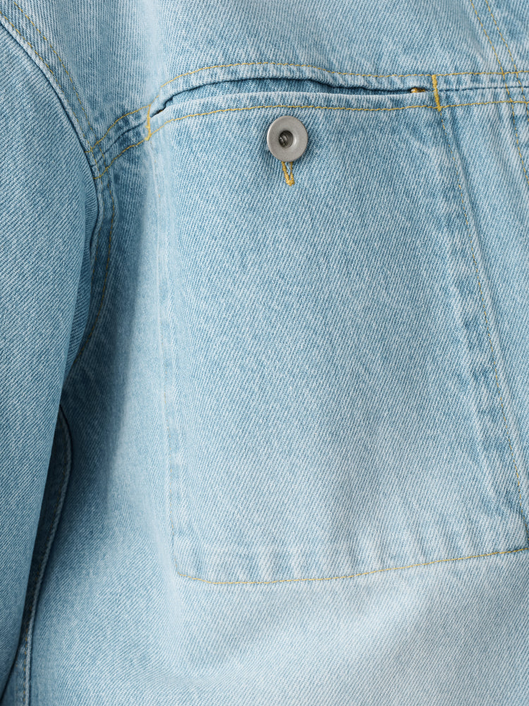 JORIS DENIM SHIRT IN BLEACHED WASH