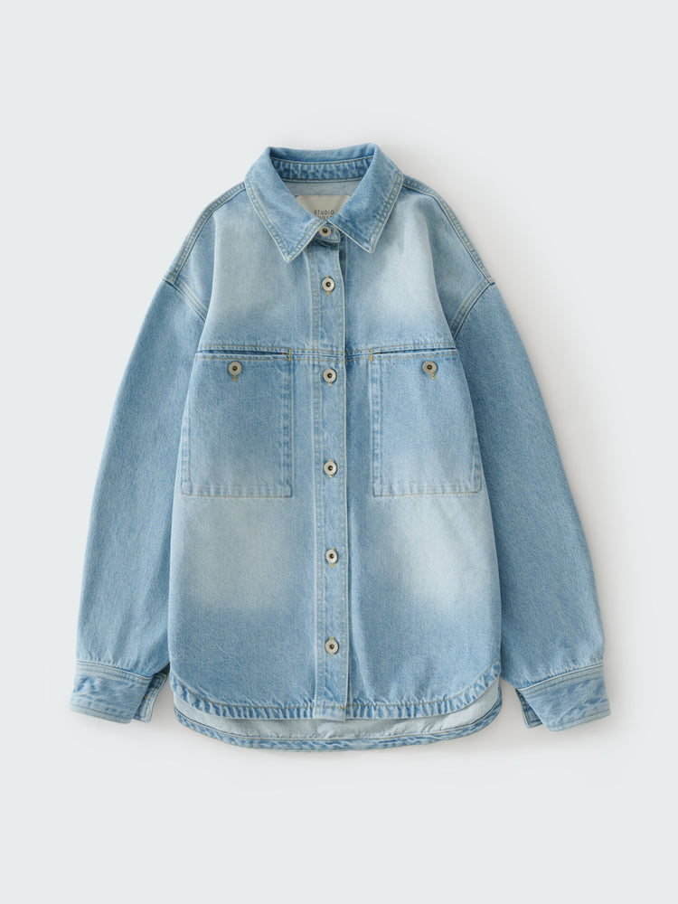 JORIS DENIM SHIRT IN BLEACHED WASH