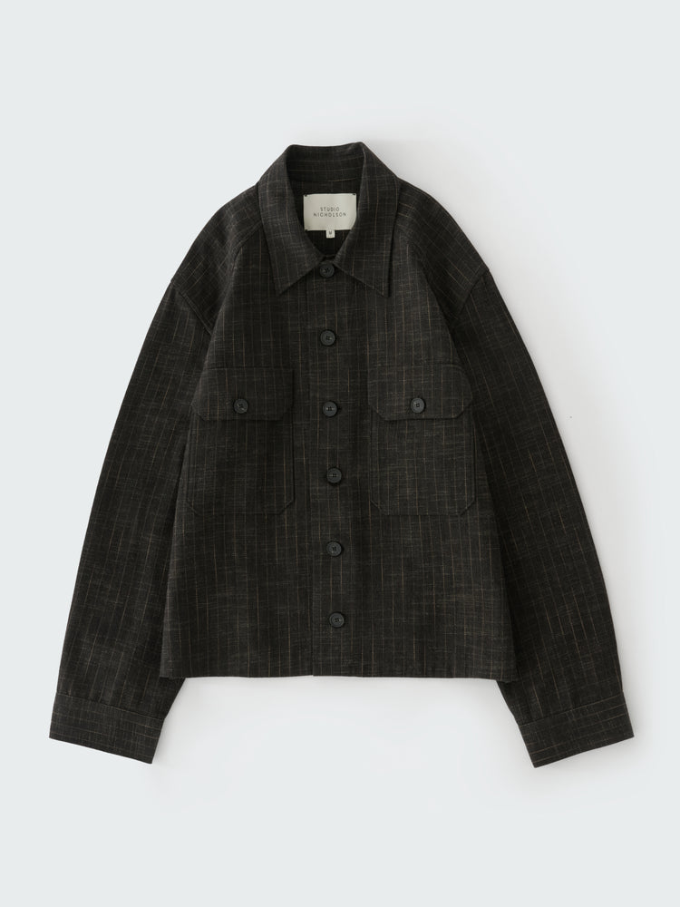 KELVER JACKET IN PEAT STRIPE
