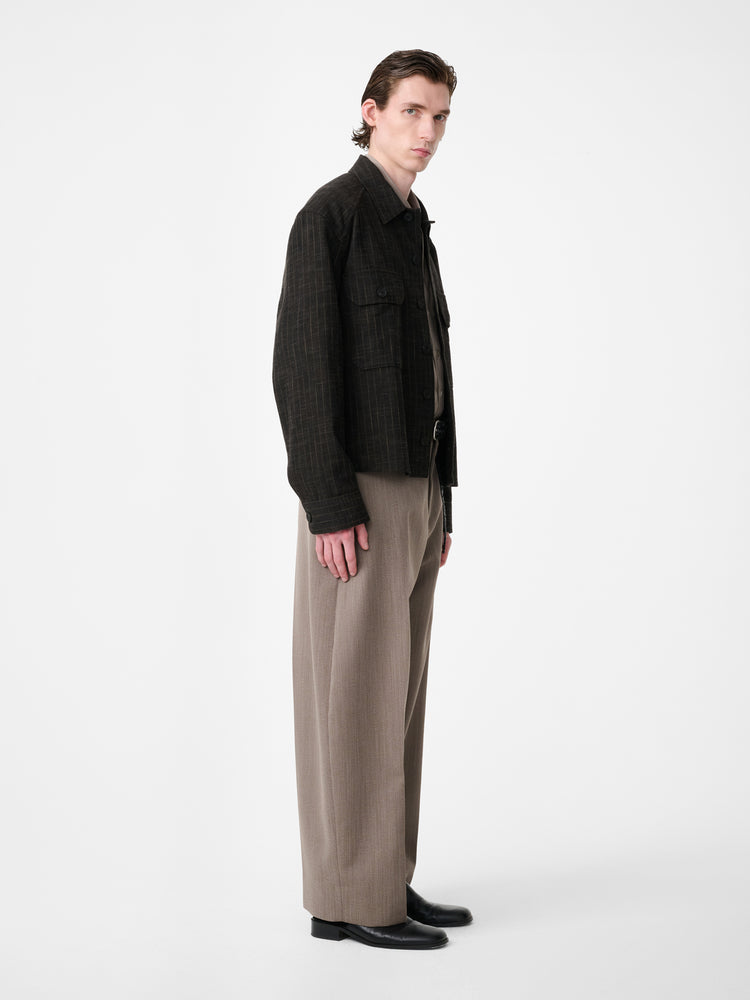 KELVER JACKET IN PEAT STRIPE