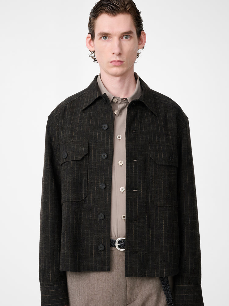 KELVER JACKET IN PEAT STRIPE
