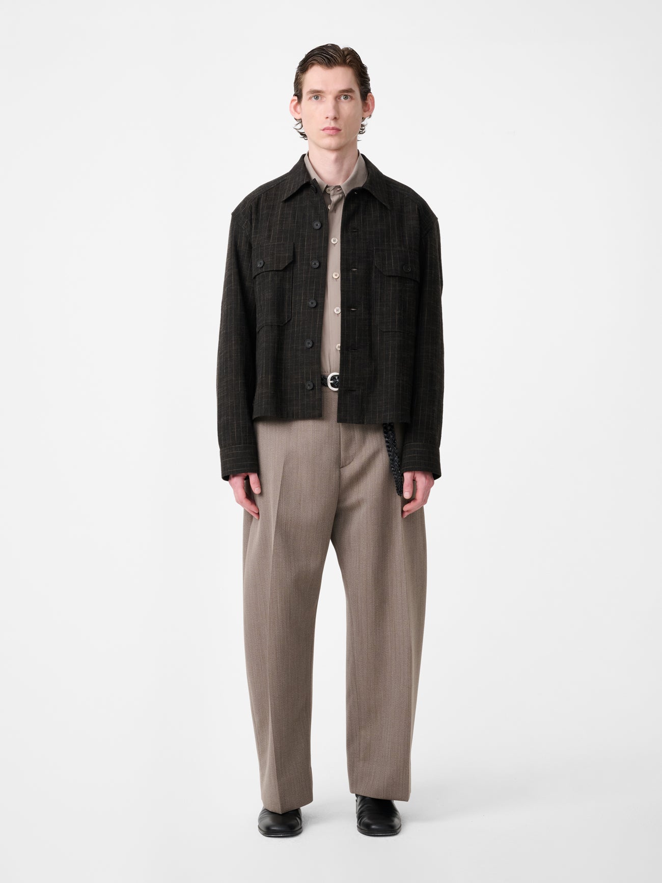 KELVER JACKET IN PEAT STRIPE