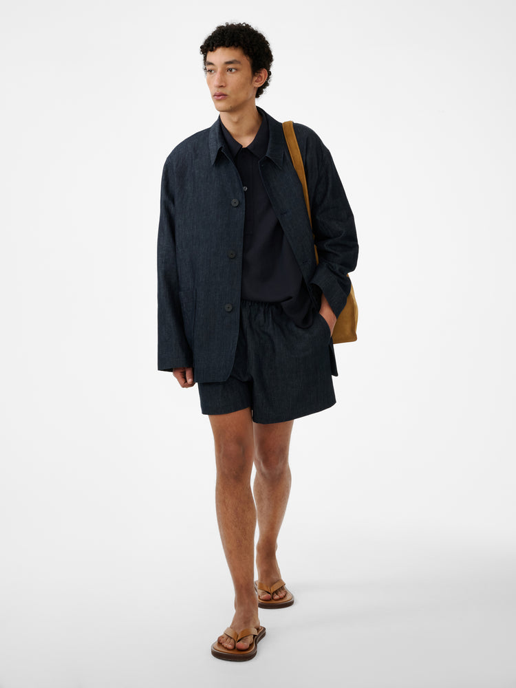 LEMMER SHIRT IN DARKEST NAVY