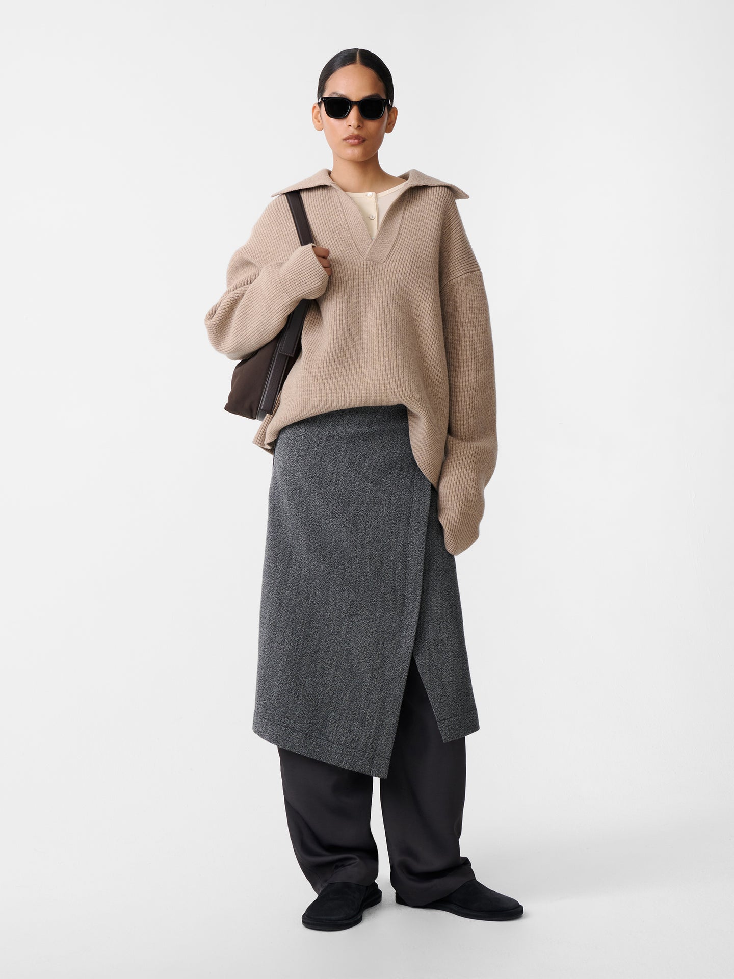 LERRYN SKIRT IN BLACK / WHITE
