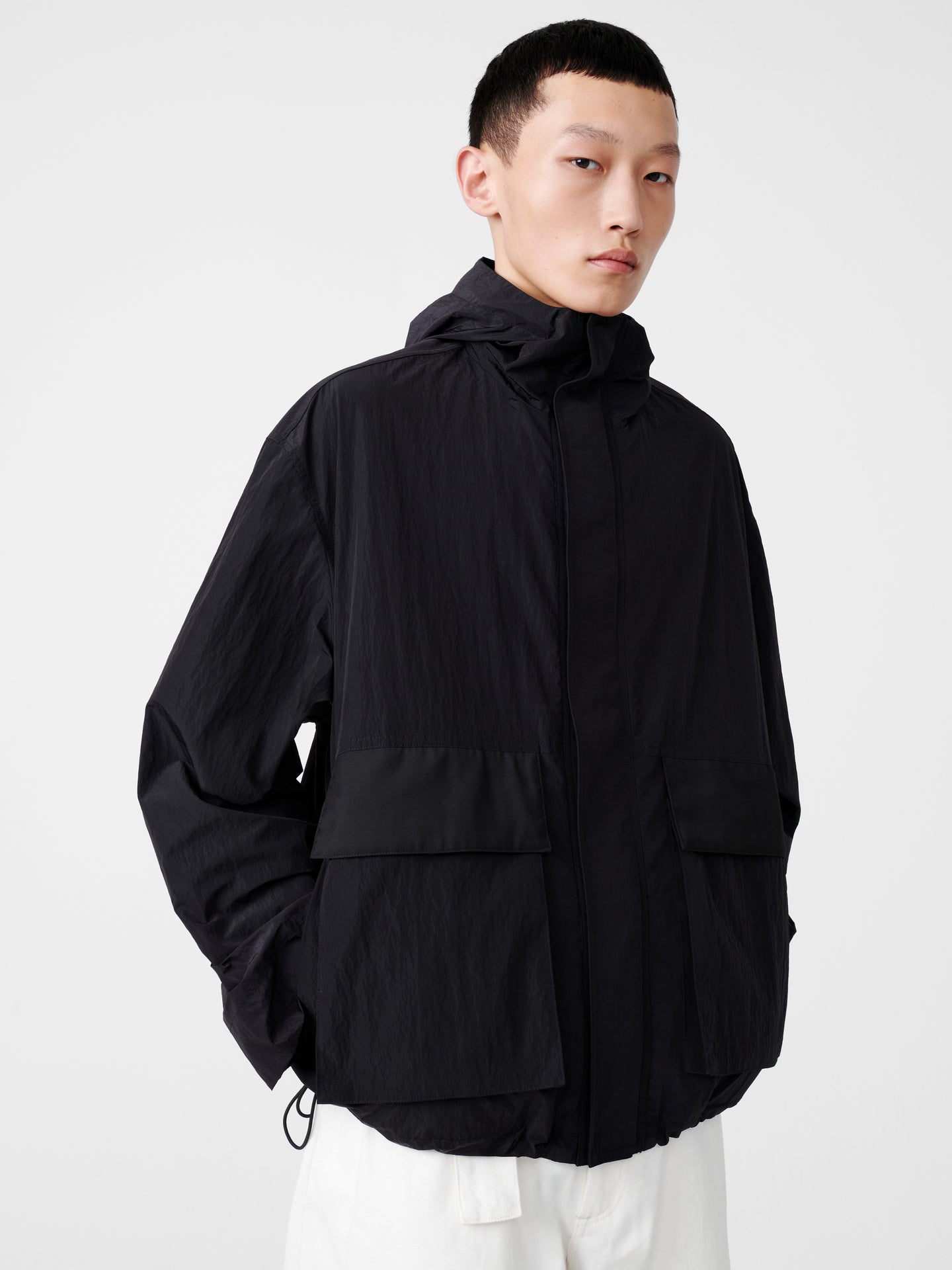 STUDIO NICHOLSON フードジャケット STUDIO NICHOLSON＞PISTON LEATHER JACKET/レザージャケット