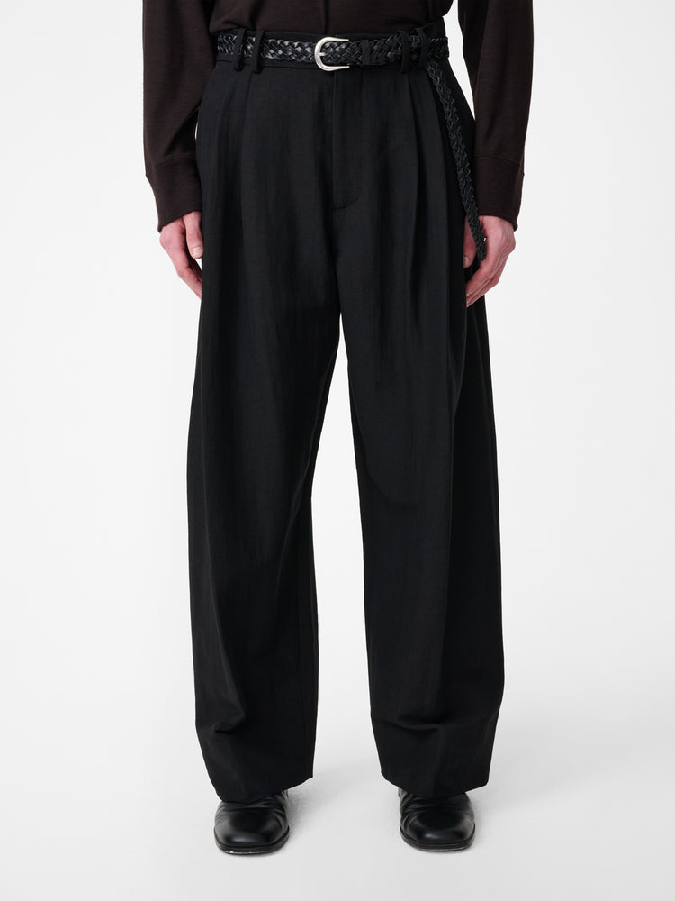 LINE LINEN PANT IN BLACK