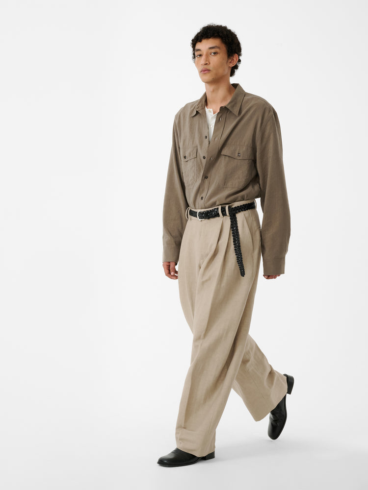 LINE LINEN PANT IN SAND