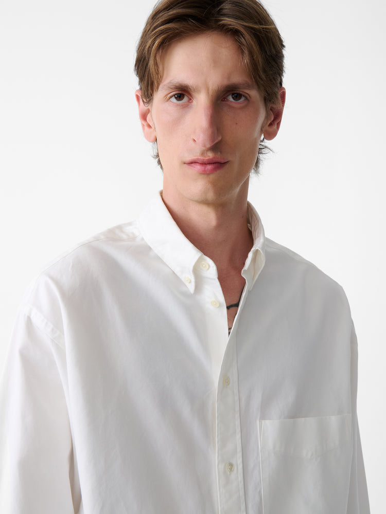 SN × BEAMS PLUS LISA OXFORD SHIRT IN WHITE