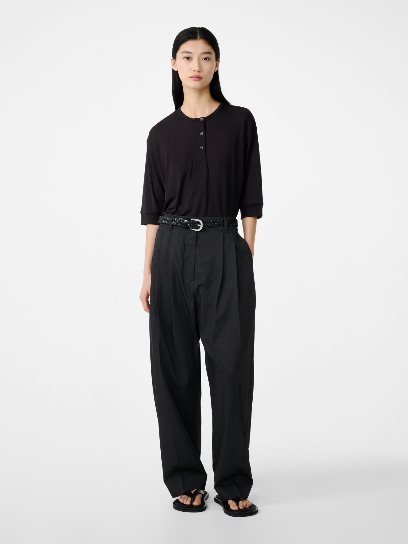 LOREM JERSEY IN BLACK GRAPE