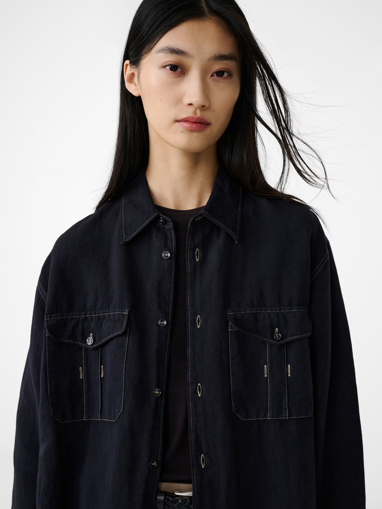 LOURO SHIRT IN BLACK GRAPE