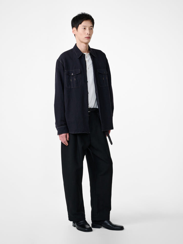 LOURO SHIRT IN BLACK GRAPE