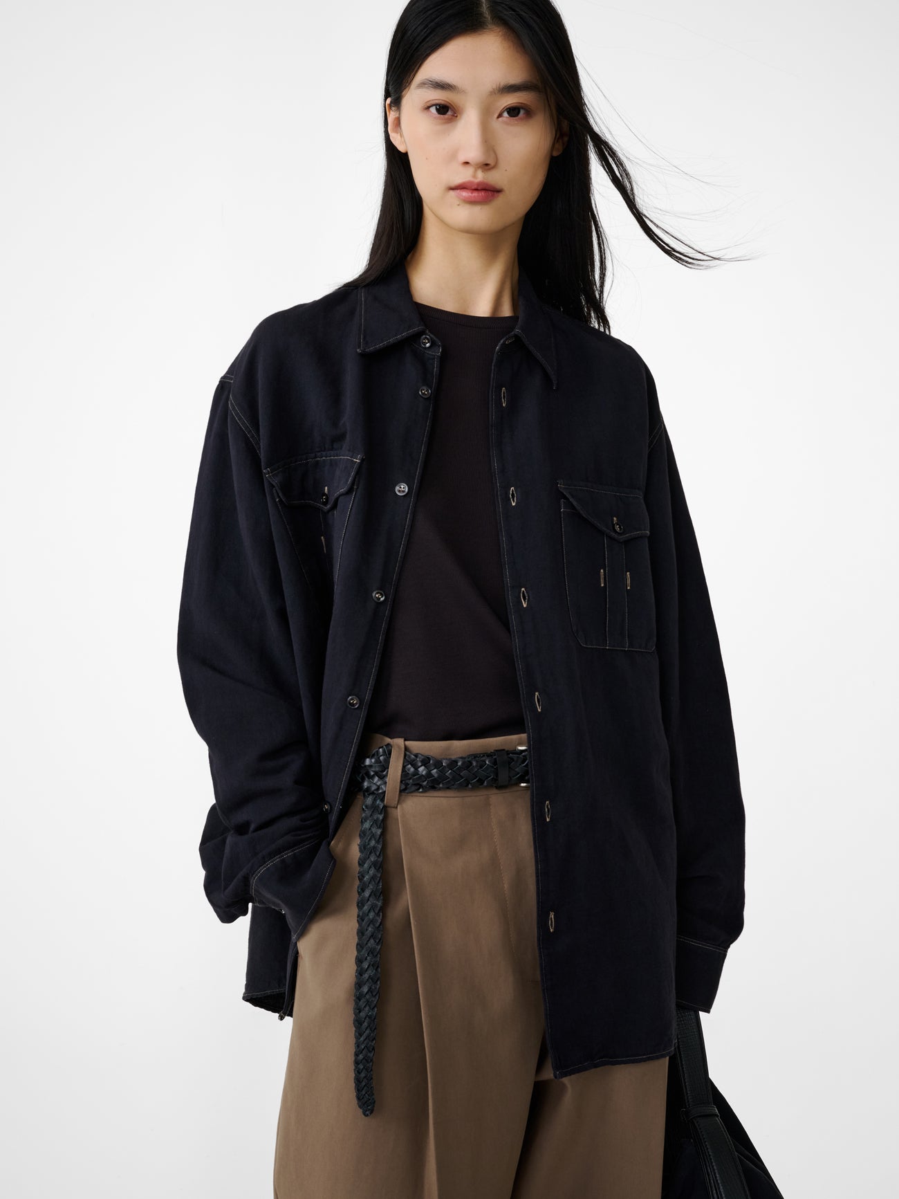 LOURO SHIRT IN BLACK GRAPE