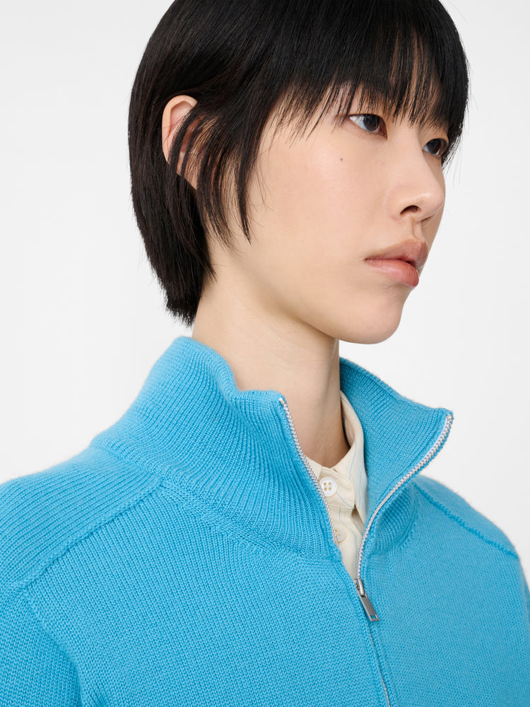 MAREN KNIT POLO IN SKY