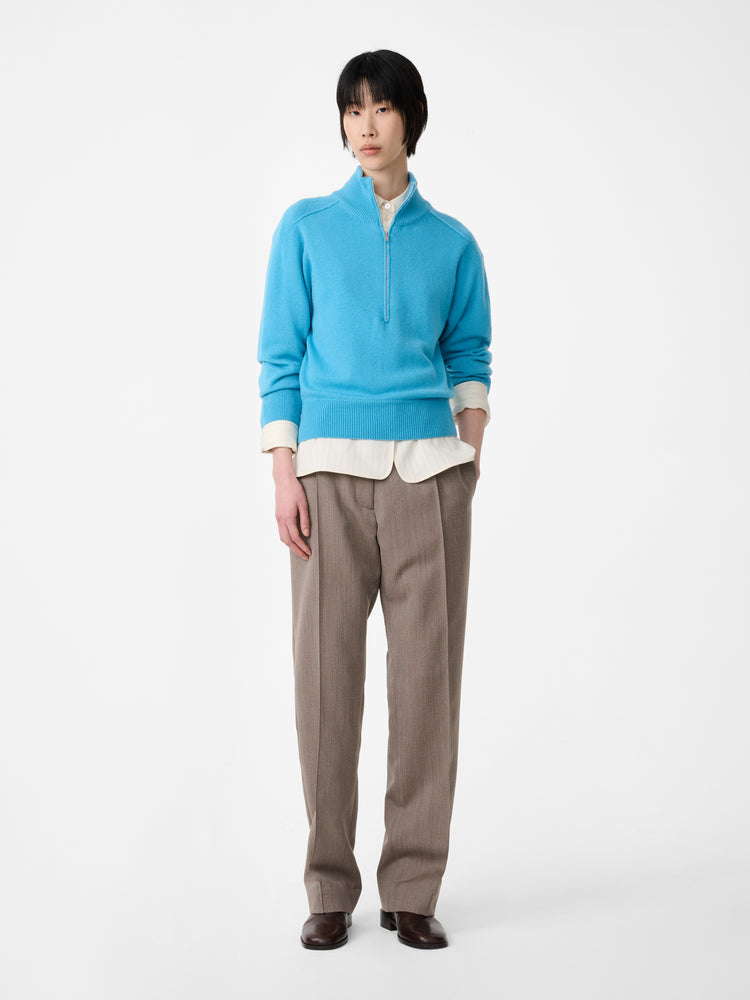 MAREN KNIT POLO IN SKY