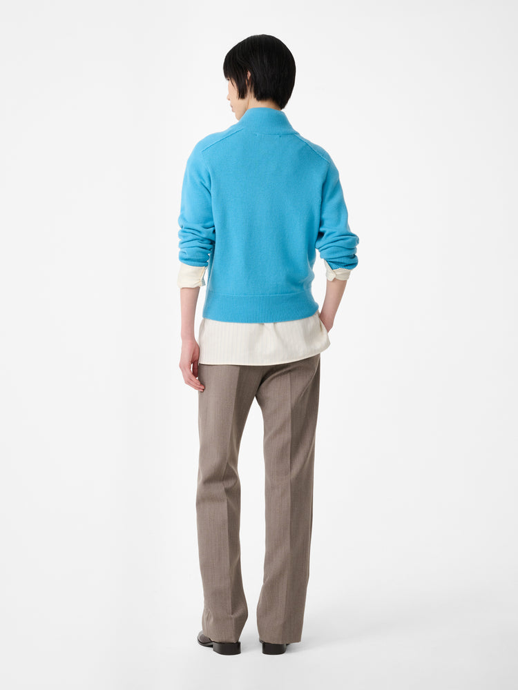MAREN KNIT POLO IN SKY