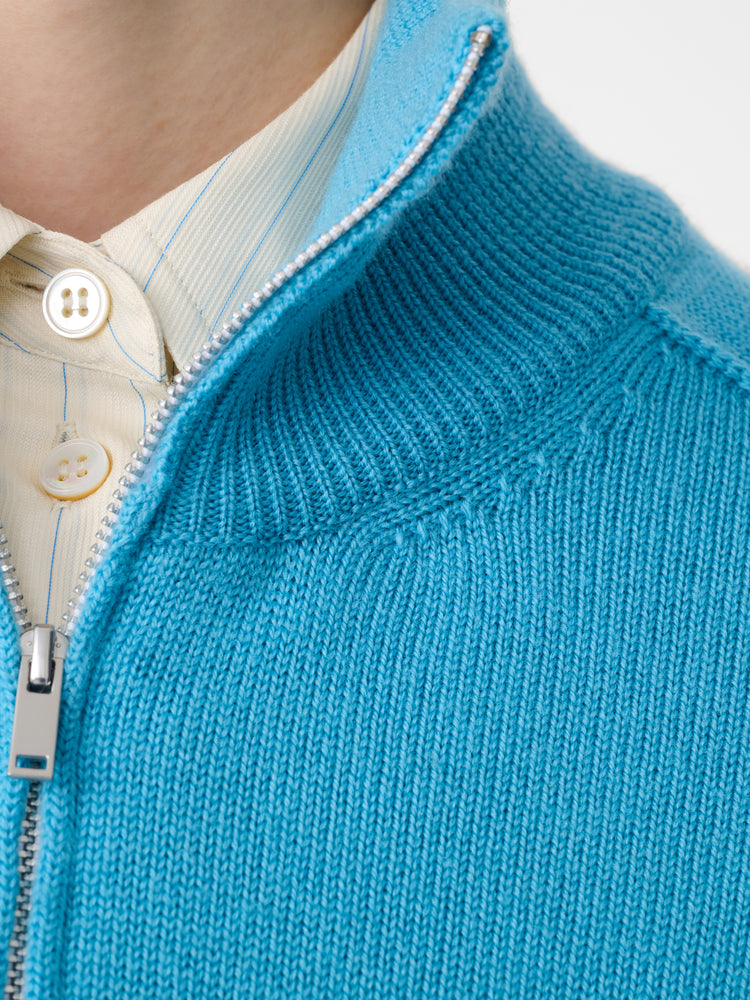 MAREN KNIT POLO IN SKY