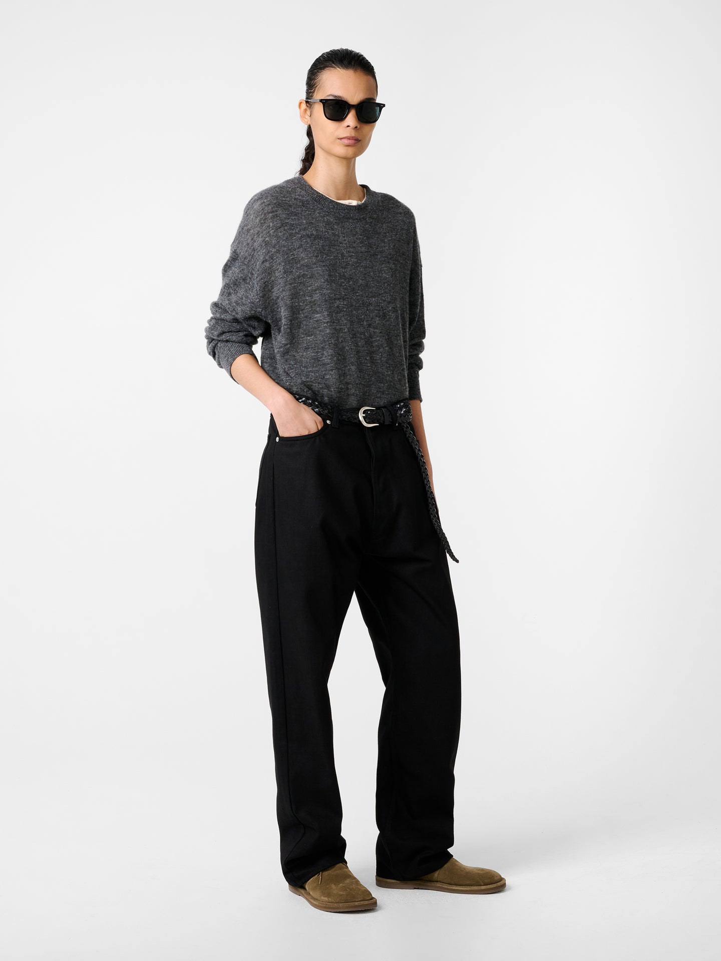 MARYLEBONE DENIM PANT IN BLACK