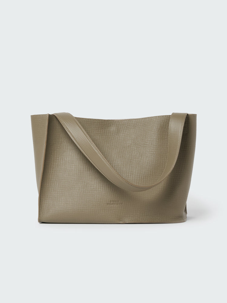 DOUBLET LEATHER MEDI BAG IN ELEPHANT