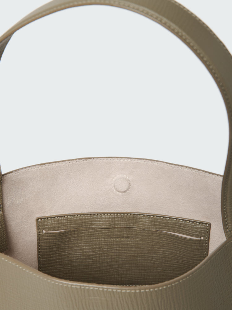 DOUBLET LEATHER MEDI BAG IN ELEPHANT
