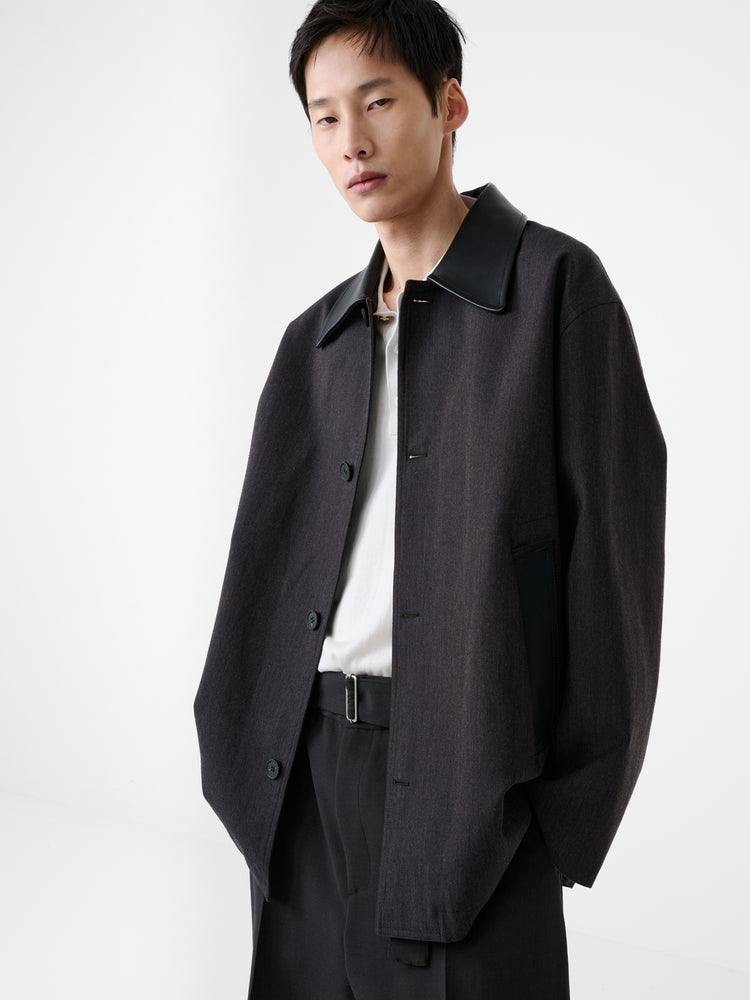 METER JACKET IN BROWN MARL