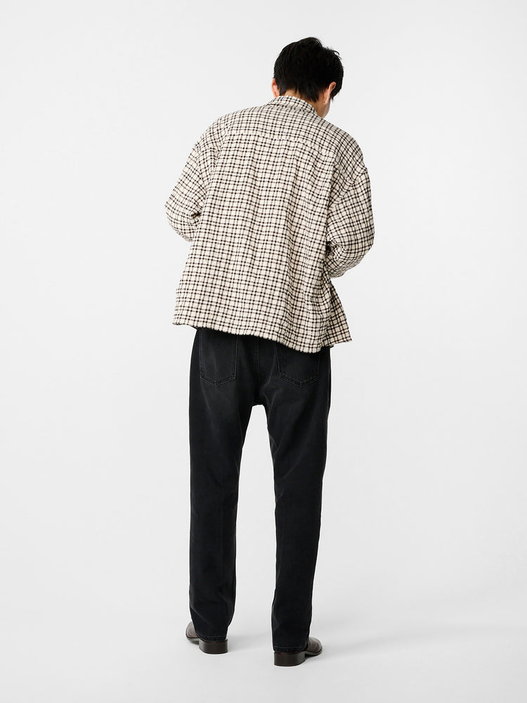 NOSTRA SHIRT IN CANVAS / BLACK CHECK
