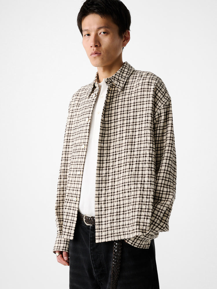 NOSTRA SHIRT IN CANVAS / BLACK CHECK